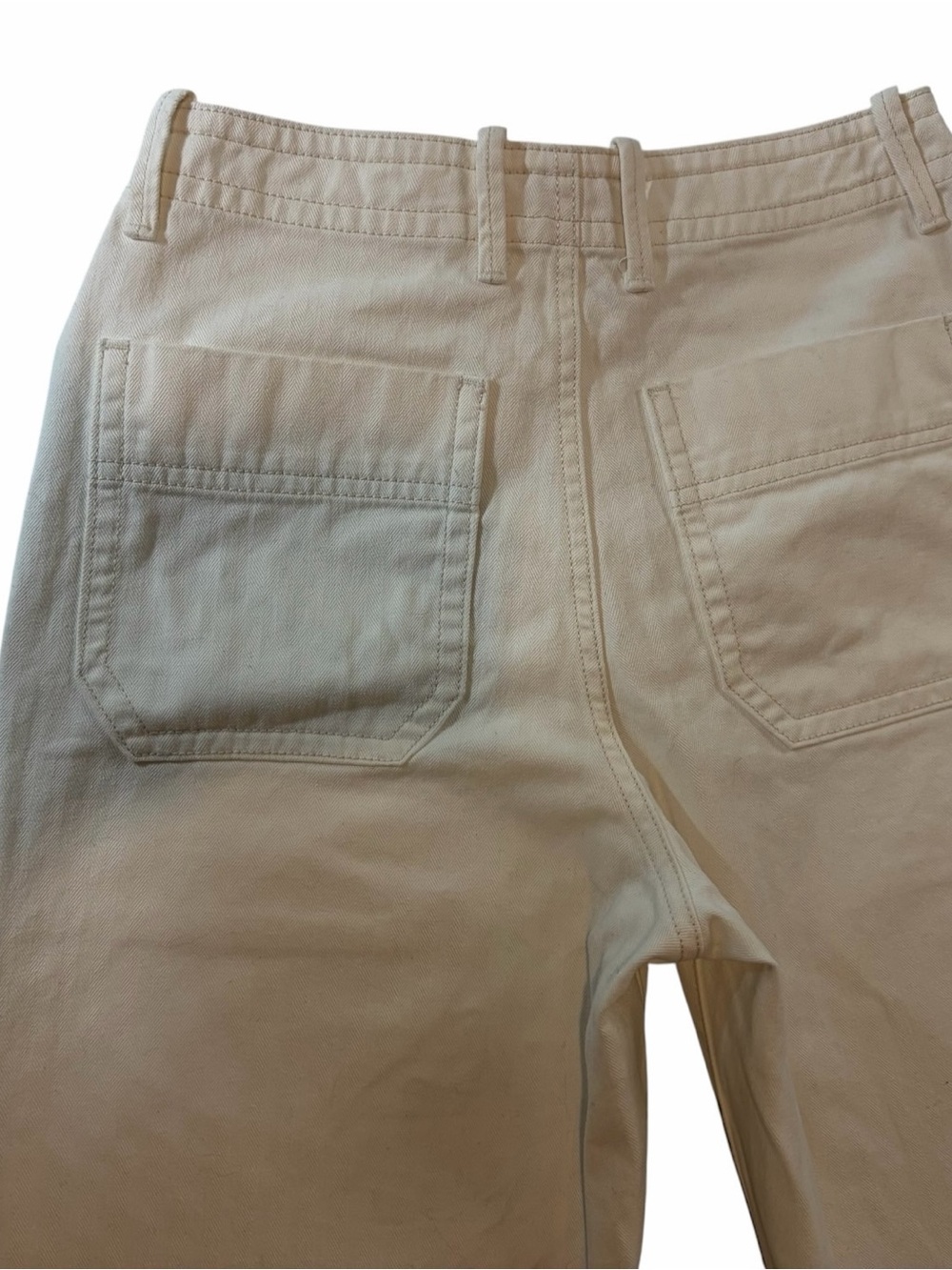 Everlane Organic Cotton Utility Pants Ecru Ivory Straight Leg Carpenter Size 0 - Picture 7 of 10